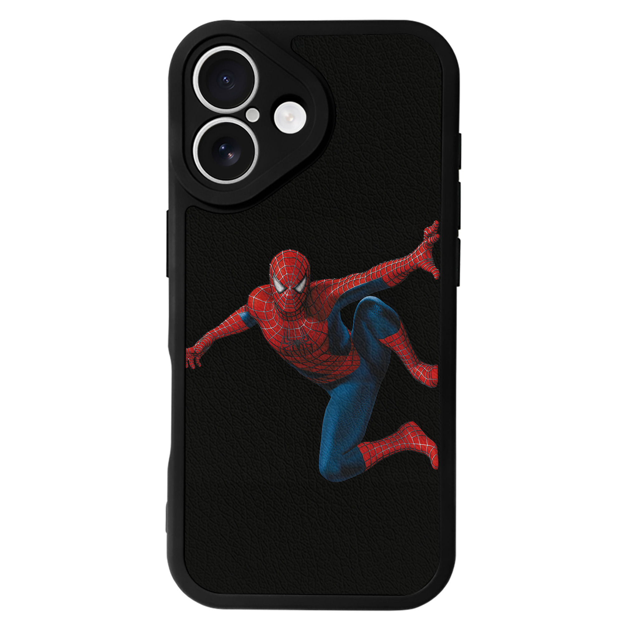 Spider Man スパイダーマン 【iPhone 16シリーズ対応】シリコンスマホケース（レザー調） 材質：シリコン